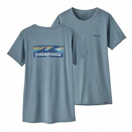 Patagonia Womens Capilene Cool Daily Graphic Tee Shirt - Light Plume Grey