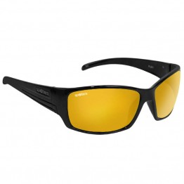 Spotters Fury Black Gloss Sunglasses & Polarised Gold Leaf Mirror Lens
