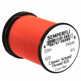 Semperfli Classic Waxed Thread - 150D - 6/0 - Red