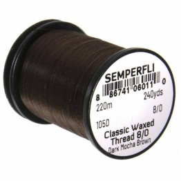 Semperfli Classic Waxed Thread - 105D - 8/0 - Dark Mocha Brown