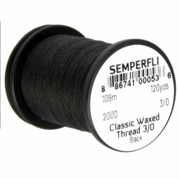 Semperfli Classic Waxed Thread - 200D - 3/0 - Black