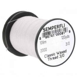 Semperfli Classic Waxed Thread - 200D - 3/0 - White