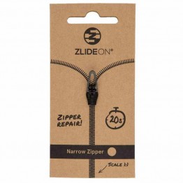 Zlide On Narrow Zipper - Black - XS