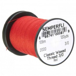 Semperfli Classic Waxed Thread - 200D - 3/0 - Red
