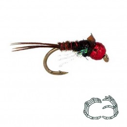 C3 Nymph Pattern "Pole Position" - Red Tungsten Bead Fly