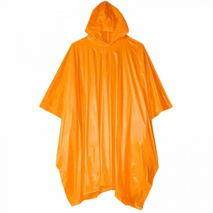 Poncho High Visibility Orange Lightweight Waterproof Coghlans 
