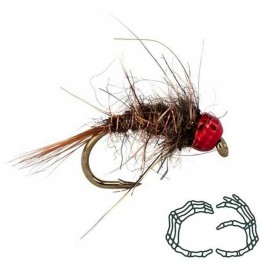 C3 Nymph Pattern "Hare & Copper" - Red Tungsten Bead Fly