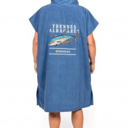 Desolve Mens Albacares Towel Poncho - Vintage Blue