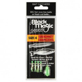 Black Magic Sabiki Rig Size 4 Midnight Mackerel