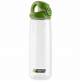 Nalgene OTF Drink Bottle - 650ml - Clear with Green Cap