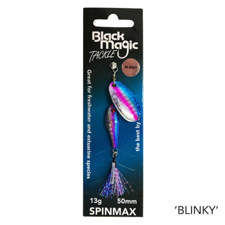 Black Magic Spinmax Blinky Lure 13g Pinkbluesilver 