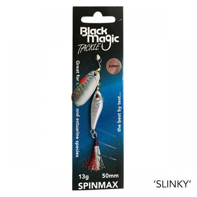 Black Magic Spinmax Slinky Lure 13g Silverred 