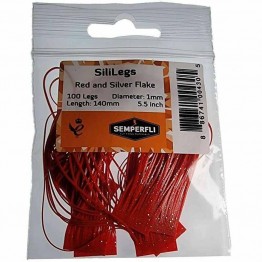 Semperfli SiliLegs - Red & Silver Flake