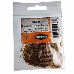 Semperfli SiliLegs - Black & Orange Barred