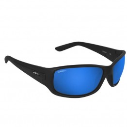 Spotters Combat Black Matte Sunglasses & Polarised Ice Blue Mirror Lens