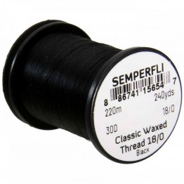 Semperfli Classic Waxed Thread - 30D - 18/0 - Black