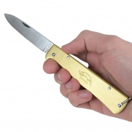 Otter Mercator German Lock Knife - 9cm - Brass (Carbon Steel)
