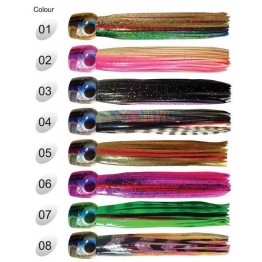 Entice Haka Twin Skirt Game Lure 10" - 07 Green/Red/Black