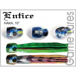 Entice Haka Twin Skirt Game Lure 10" - 07 Green/Red/Black