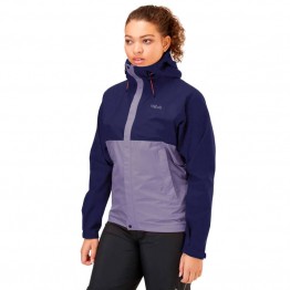 RAB Womens Downpour Eco Jacket - Patriot Blue/Purple