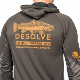 Desolve Mens Brownie Fish Face Hoodie - Forest
