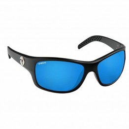 Spotters Fusion Black Matte Sunglasses & Polarised Ice Blue Mirror Lens