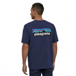 Patagonia Mens P6 Logo Responsibili T-Shirt - Classic Navy