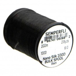 Semperfli Nano Silk 100D - 6/0 - 200m - Black