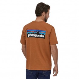 Patagonia Mens P6 Logo Responsibili T-Shirt - Cloudberry Orange
