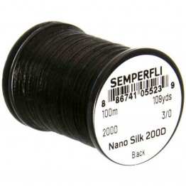 Semperfli Nano Silk 200D - 3/0 - 100m - Black