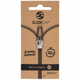 Zlide On Narrow Zipper - Silver - Medium