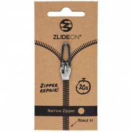 Zlide On Narrow Zipper - Silver - Large