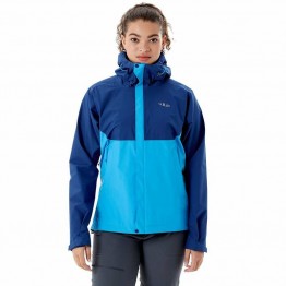 RAB Womens Downpour Eco Jacket - Nightfall Blue/Alaskan Blue
