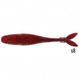 Duo Realis V-tail Shad 3" Softbait - Red Clear Pepper