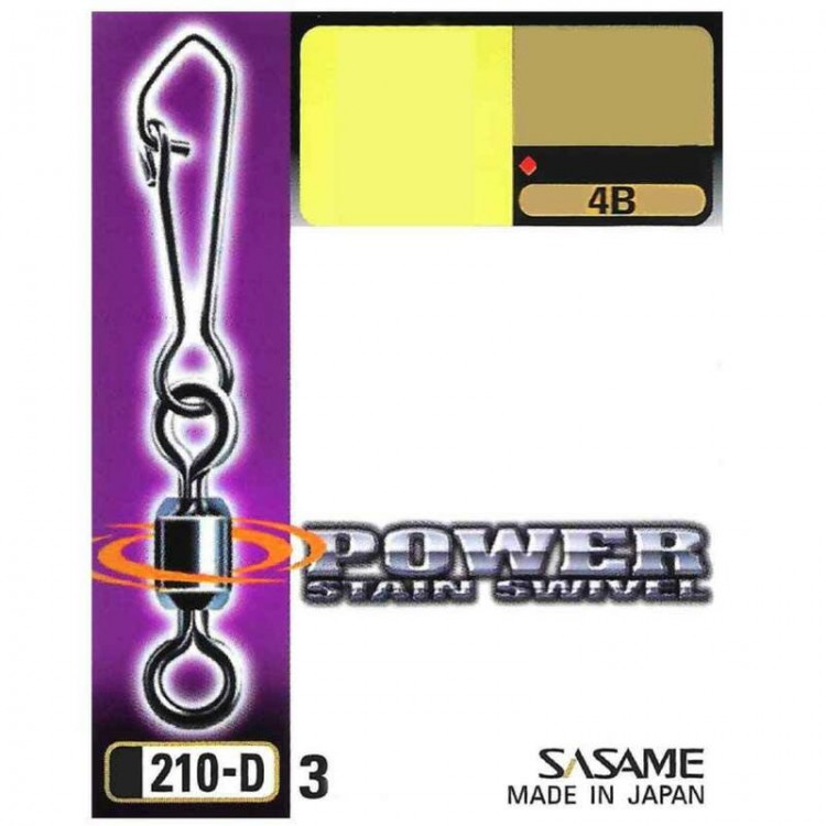 0846 Sasame 210-A Power Stain Swivel Smooth Spin Black Size 6 