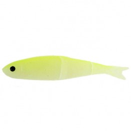 Savage Soft 4Play Swim & Jerk Soft Bait 8cm - Fluoro Yellow Glow - 4pk