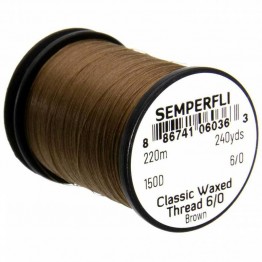 Semperfli Classic Waxed Thread - 150D - 6/0 - Brown