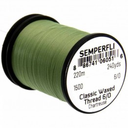Semperfli Classic Waxed Thread - 150D - 6/0 - Chartreuse