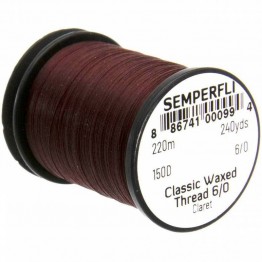 Semperfli Classic Waxed Thread - 150D - 6/0 - Claret