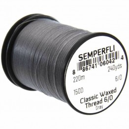 Semperfli Classic Waxed Thread - 150D - 6/0 - Grey