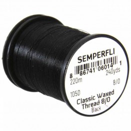 Semperfli Classic Waxed Thread - 105D - 8/0 - Black