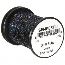 Semperfli Quill Subs Large - Black Peacock