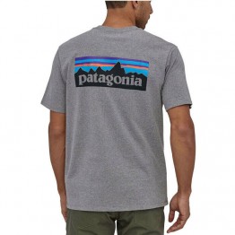 Patagonia Mens P-6 Logo Responsibili-Tee - Gravel Heather