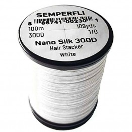 Semperfli Nano Silk Hair Stacker 300D - 1/0 - 100m - White