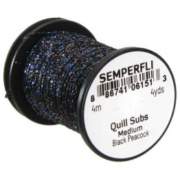 Semperfli Quill Subs Medium - Black Peacock