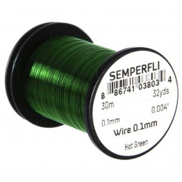 Semperfli Wire 0.1mm - Hot Green