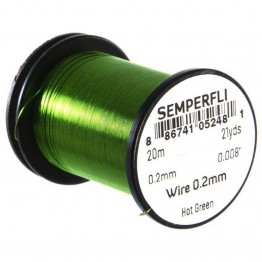 Semperfli Wire 0.2mm - Hot Green