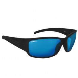 Spotters Chaos Black Matte Sunglasses & Polarised Ice Blue Mirror Lens