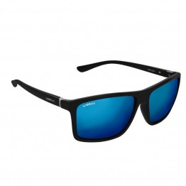Spotters Grayson Black Matte Sunglasses & Polarised Ice Blue Mirror Lens