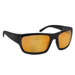 Spotters Freak Black Gloss Sunglasses & Polarised Gold Leaf Mirror Lens